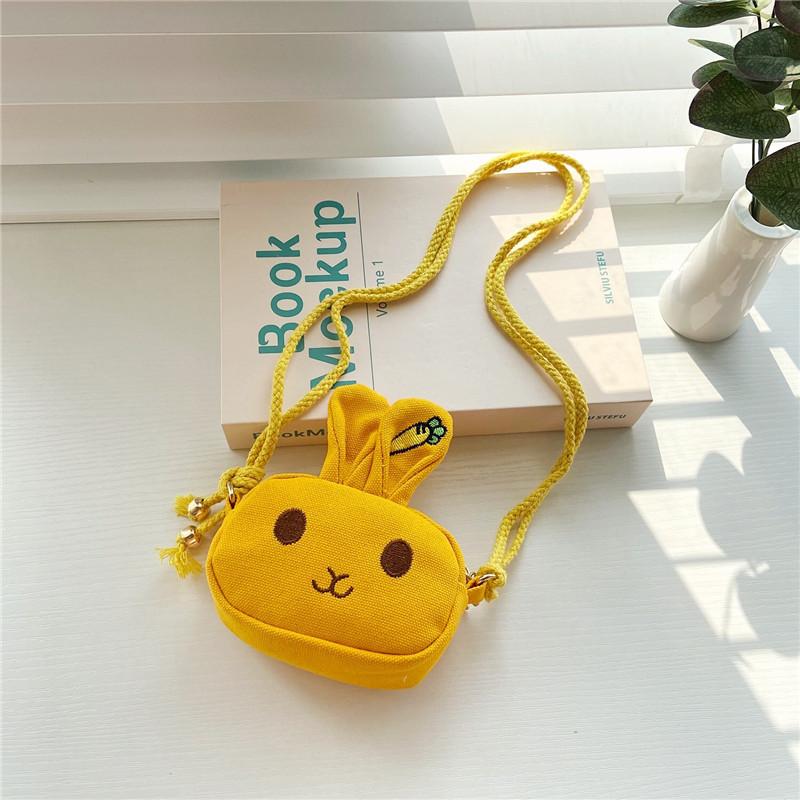 Adorable Mini Canvas Bunny Shoulder Bag For Kids Cute Cartoon Animal Crossbody