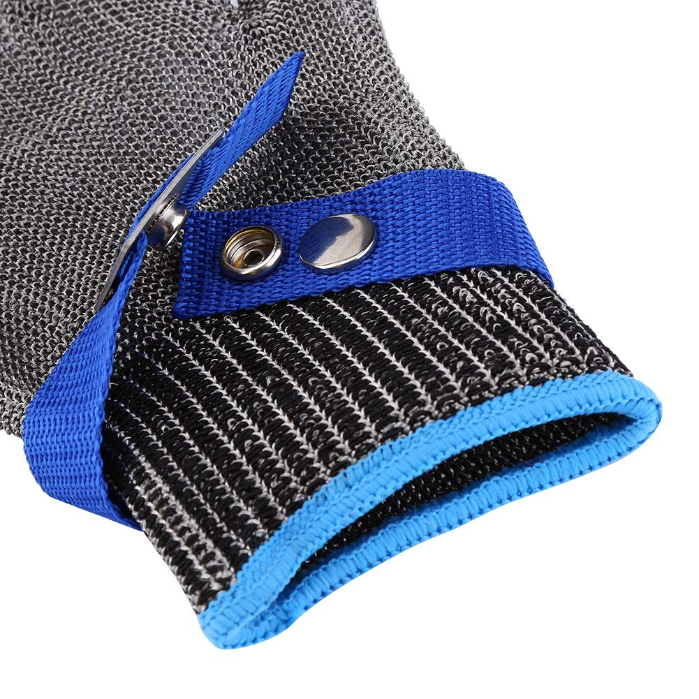 Cut Resistant Stainless Steel Anti-Slip Silvery Work Gloves Grade 5 for Personal Care