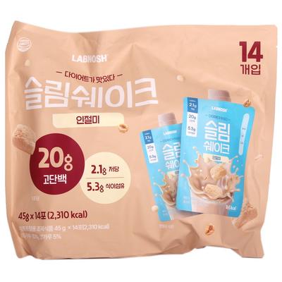 LABNOSH Batido Adelgazante Sabor Injeolmi 45g x 14 Sobres, Proteína en Polvo para Control de Peso (Costco)