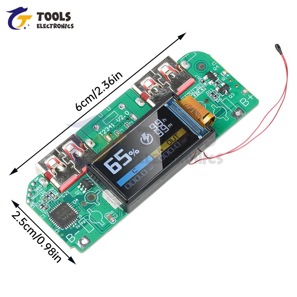 1/5/10 PCS 22.5W Fast Charging Power Bank Motherboard - TFT Color Display for Ternary Lithium Battery with PD/QC Charging Module