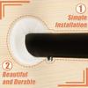 2Pairs Solid Plastic Closet Pole Sockets With Screws Wardrobe Tube Support  Closet Organization