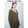 UR 2025 Spring Women's V-Neck Knit Mini Dress