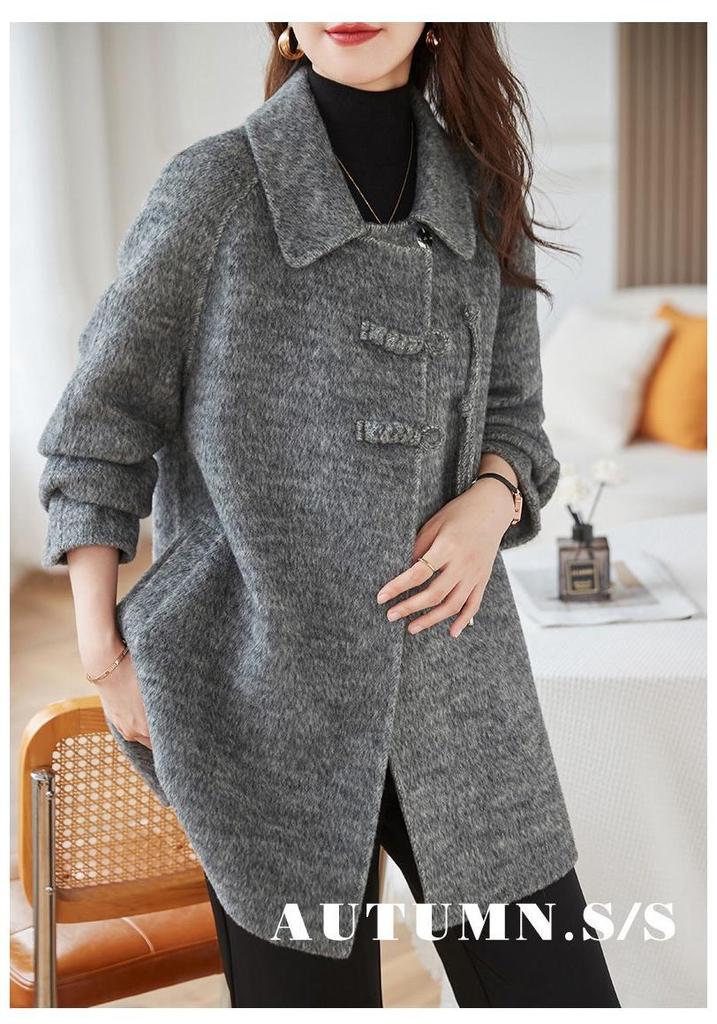 Women's Mid-Length Woolen Coat - Autumn/Winter 2025 Korean Style