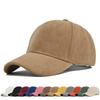 Unifarbene Wildleder Retro Baseballcaps für Herren Damen Frühling Herbst Street Snapback Hip Hop Hut Verstellbare Kunstfell Sonnenschutz Schirmmütze