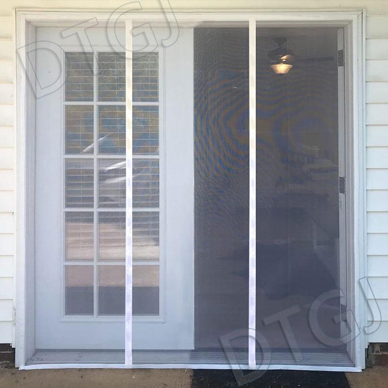 Magnetic Door Screen White Mosquito Net Customized Size Summer Insect Automatic Closing Suitable for Large Sliding Glass