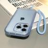 Transparent Hand Wrist Strap Soft Case for iPhone 16 15 14 Pro Max Plus 13 12 11 With Lanyard Candy Color Clear Silicone Cover