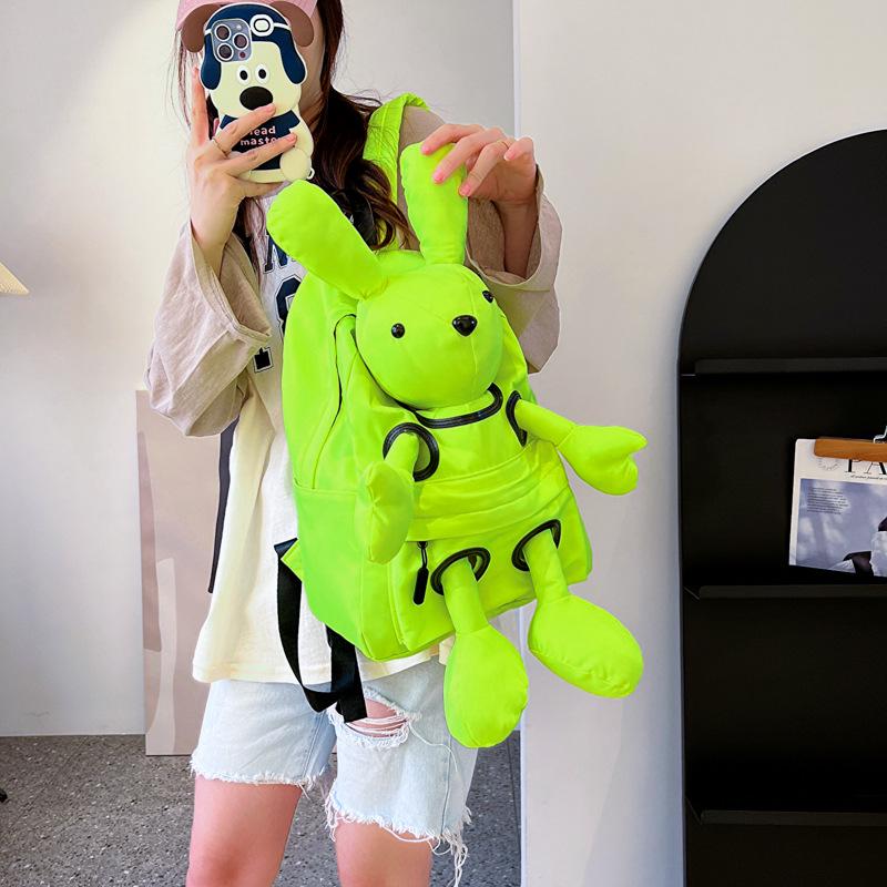 2024 Yaz Öğrenciler için Sevimli Tavşan Naylon Sırt Çantası - Günlük Moda Çanta