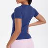 Women's Seamless Knit Solid Color Breathable Short Sleeve Sports Yoga T-shirt