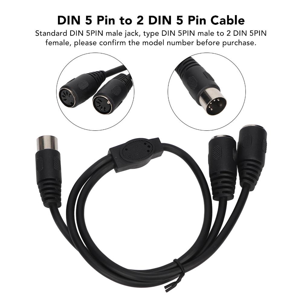 High Accuracy MIDI Sync Breakout Cable 1.6ft Y Splitter Cable Music Production Setup