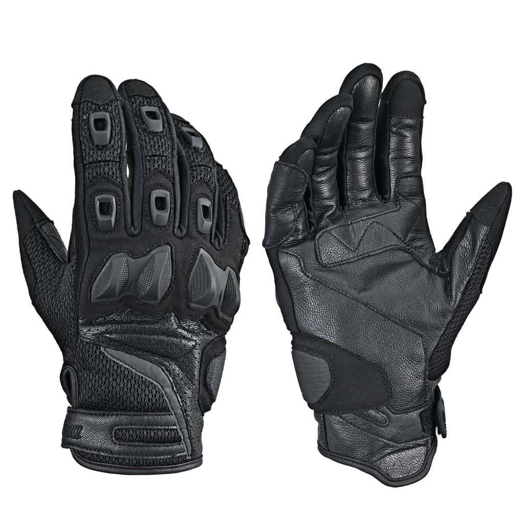 Daytona L size Motorcycle Mesh Leather Hard Smartphone Mesh Dual Protect Gloves Size 61160 Gloves, Summer, (Goat Leather), Protector, DG-016,