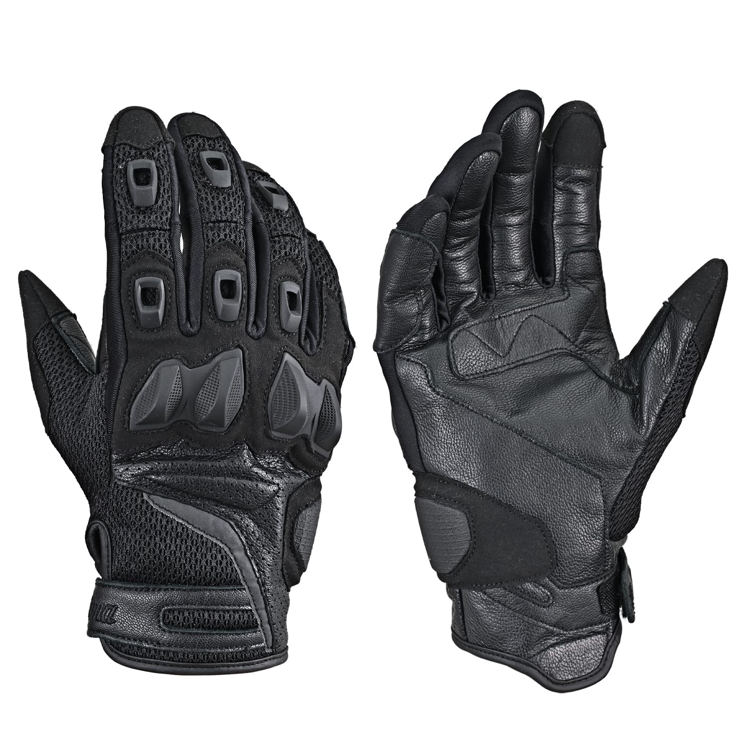 

Daytona Motorcycle Mesh and Leather with Hard Smartphone Dual Protect Gloves Size 61158 Gloves, Summer, (Goat Leather) Protector, Compatible, DG-016,