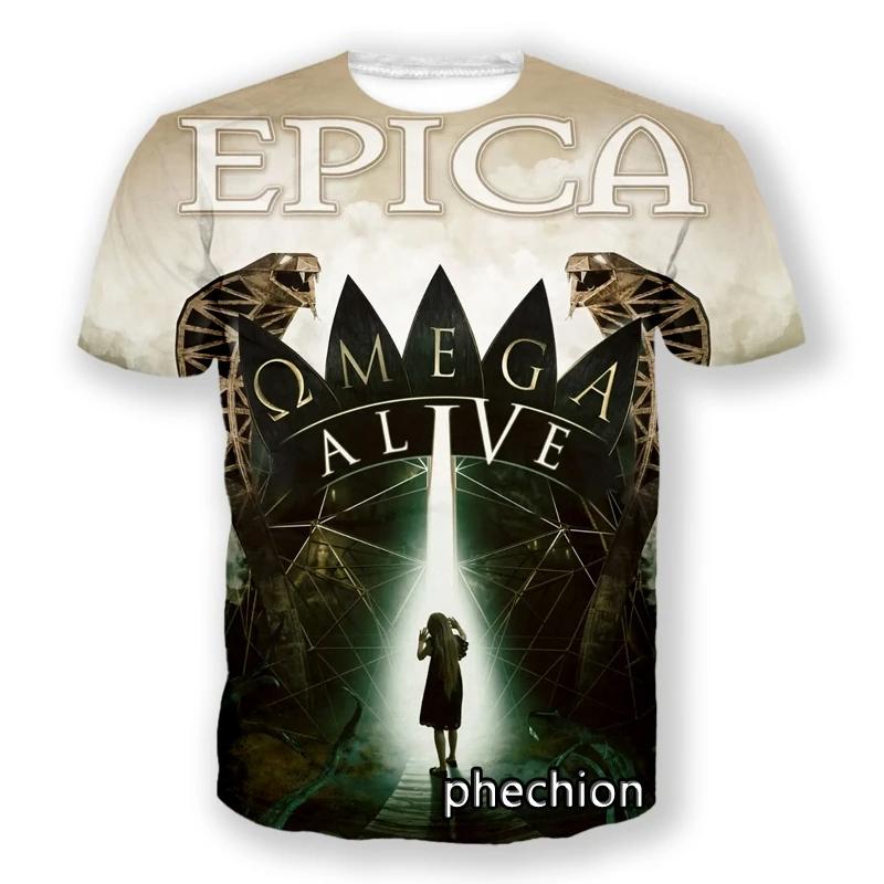 Popolare T-shirt Sinfonica Metal EPICA Stampata 3D per Uomo/Donna Estiva Hip Hop Tendenza Manica Corta Maglietta Oversize Girocollo Y2k Top