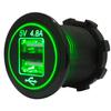 Waterproof Dual USB Charger Socket Power Outlet 2.4A & 2.4A (4.8A) with Wire In-line 10A Fuse for Car Boat Marine Motorcycle RV Truck Camper Vehicles