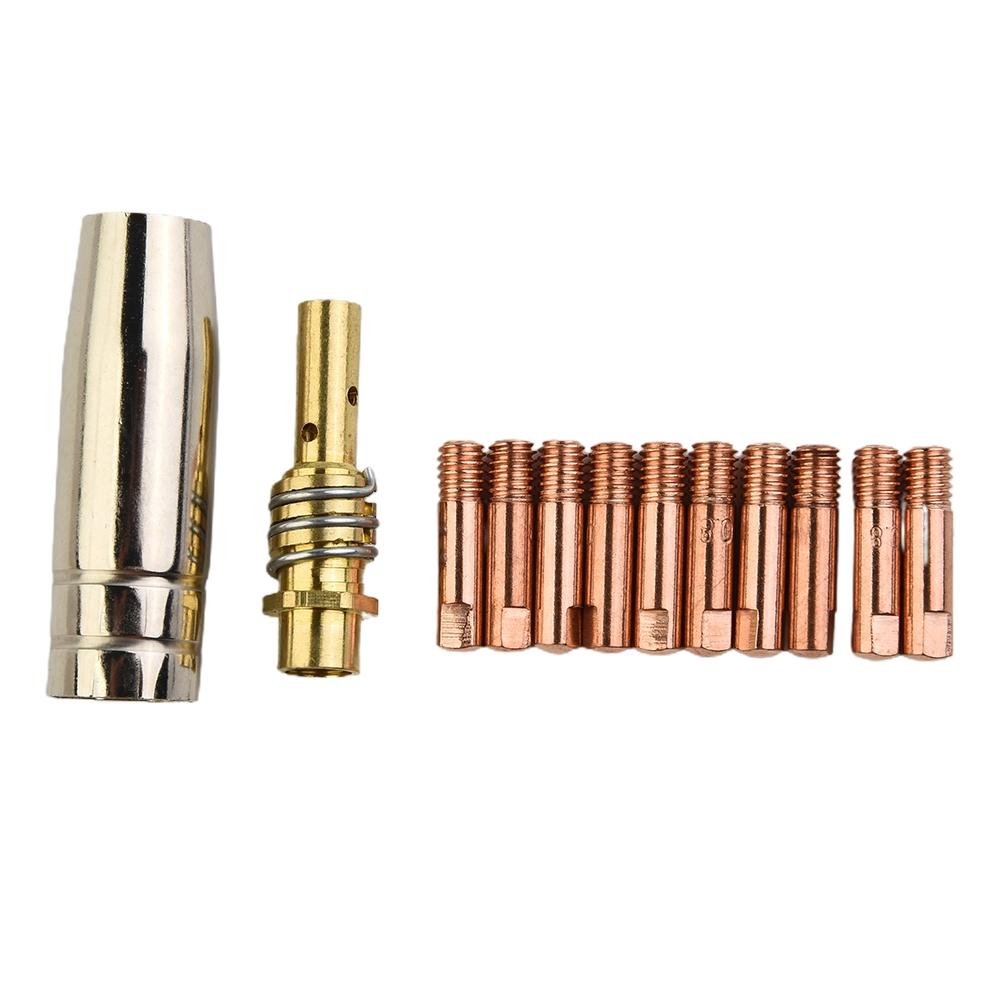 15AK Schweißzubehör MIG/MAG Schweißen Kontaktdüsen 0.8x25mm Top-Verkauf