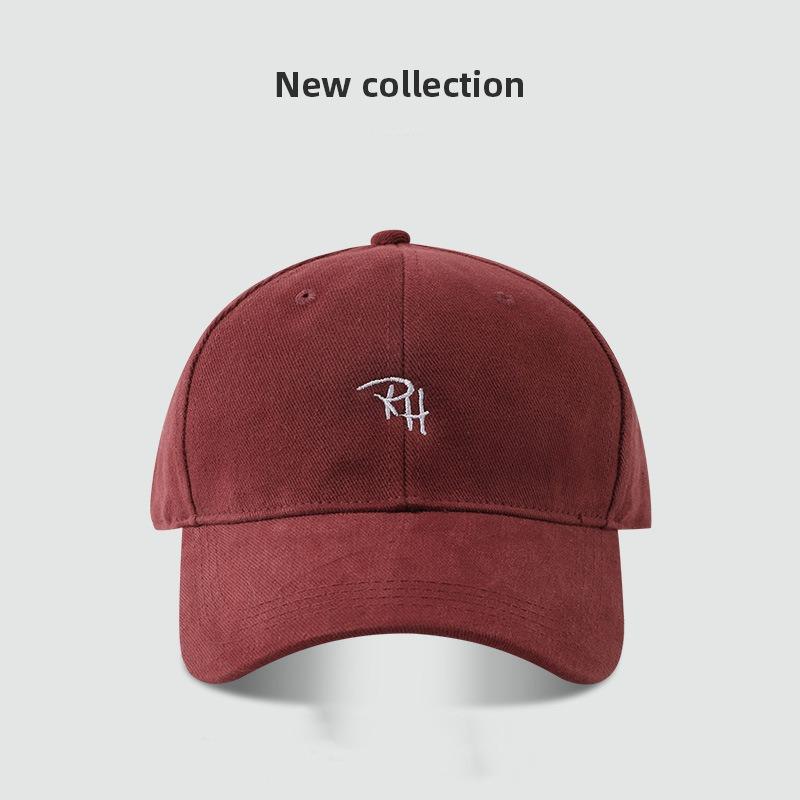 Czapka bejsbolowa RH z haftem literowym, prosta, wszechstronna, duży obwód głowy, mała spersonalizowana czapka marki street tide