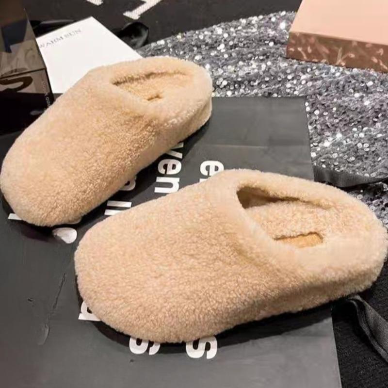 

Мода Мех Женские Балетки Мюли Обувь 2025 Зима Фэд Повседневные Тапочки Дизайнер Элегантные Босоножки Слингбэк Новые Уютные Домашние Zapatillas De Mujer 40
