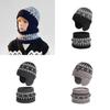 Kids Winter Knit Hat And Scarf Set With Fleece Earmuffs For Outdoor Warmth And Wind Protection