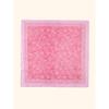 Hot-selling popular line flower satin square scarf light luxury elegant professional scarf ethnic headscarf women