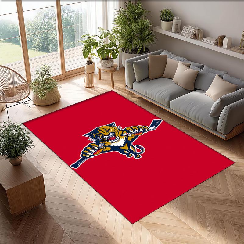Florida Printed Flannel Area Rug Non Slip Soft Polyester Floor Carpet Indoor Decor Mat for Bedroom Living Room Sofa