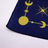 Tarot Reading Cloth Zodiac Wheel Navy Gold 75x75cm