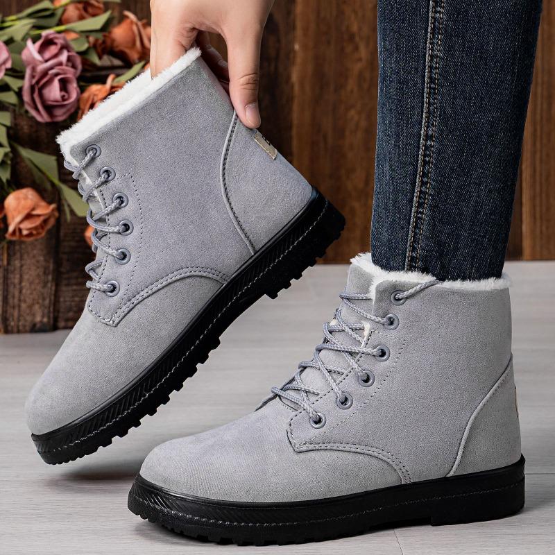 Fashion Fashionable New Women's Warm Snow Boots, Large Size, Non Slip and Comfortable. Thick Cotton Boots with Thick Plush and Thickness