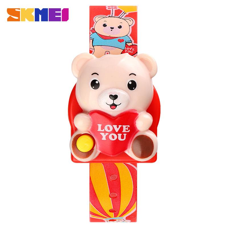 

Трехмерная кукла медведь мультфильм Китай обычные отечественные пуговичные пряжки детские электронные часы красный