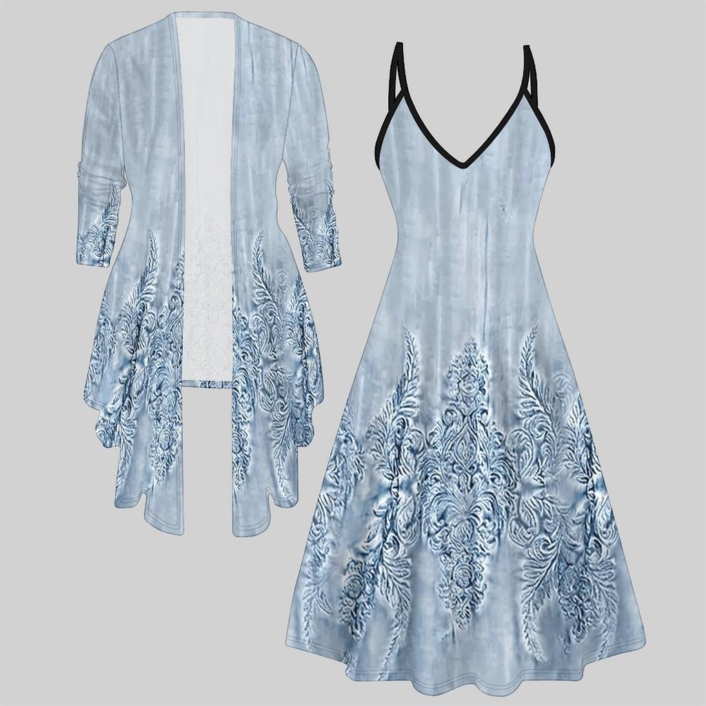 3D Printed Set Dress Coat , Eccentric Classical Totem Fashion Print,suitable for Various Scene Fashion Styles