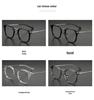 Ultra-Light Retro Black Myopia Glasses with Large Square Wood-Based Frame