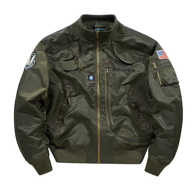 Мужская летная куртка Мужская свободная куртка на осень и весну Бейсбольная куртка — фото 4