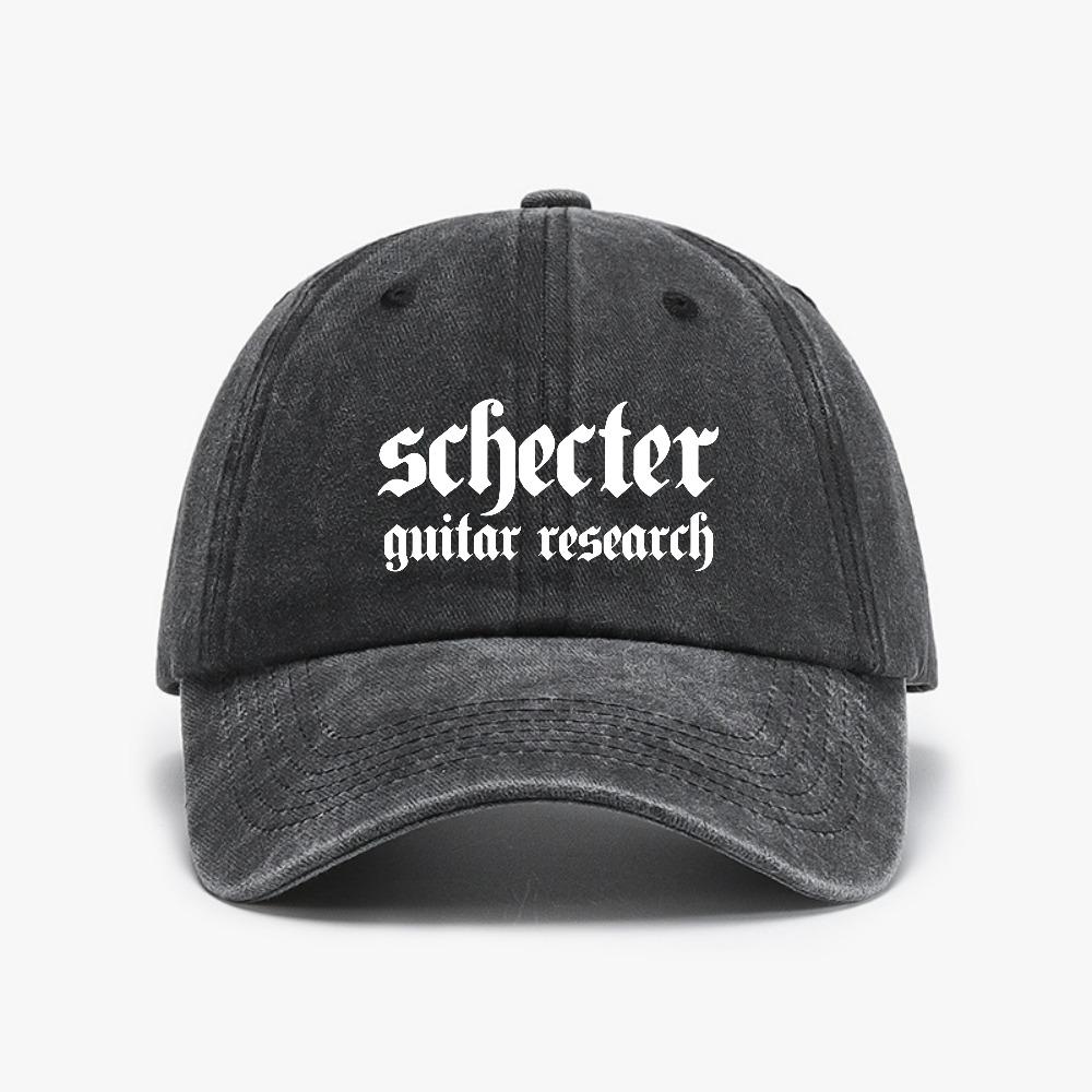 Schecter E-Gitarre Scott Baseballkappe Damen Herren Verstellbare Dad Hat Unisex Used Washed Hüte One Size black