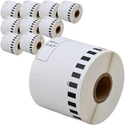 Label Brother Compatible Label 10 Roll Set for Brother [Compatible Labo] DK-2205 QL-700 / QL-800 / QL-820NWB Etc.