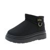 Retro thick-soled short snow boots for women, new comfortable velvet thermal cotton shoes for women