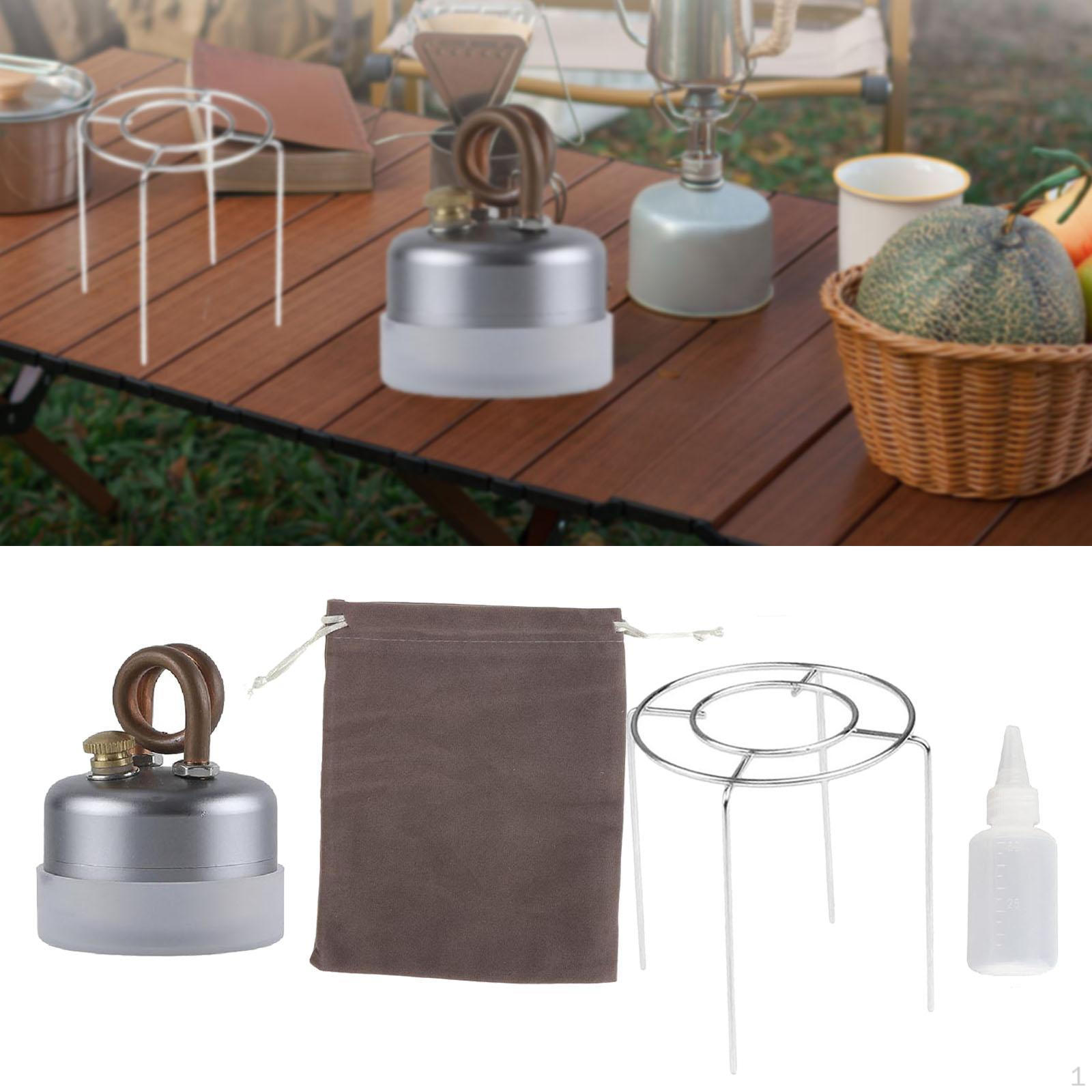

Alcohol Stove, Camping Lightweight, Small Metal Burner for Camping, Hiking And срібний