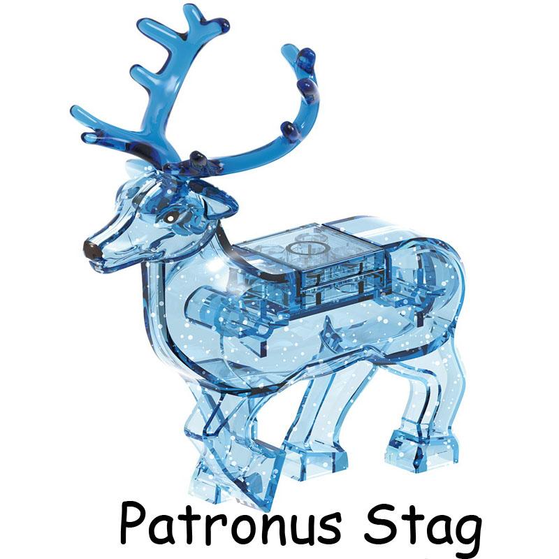 Magic Animals Newt's Case of Magical Thestral Patronus Stag ELK Fluffy Dementor Buckbeak Model Figure Blocks  Toy For Children