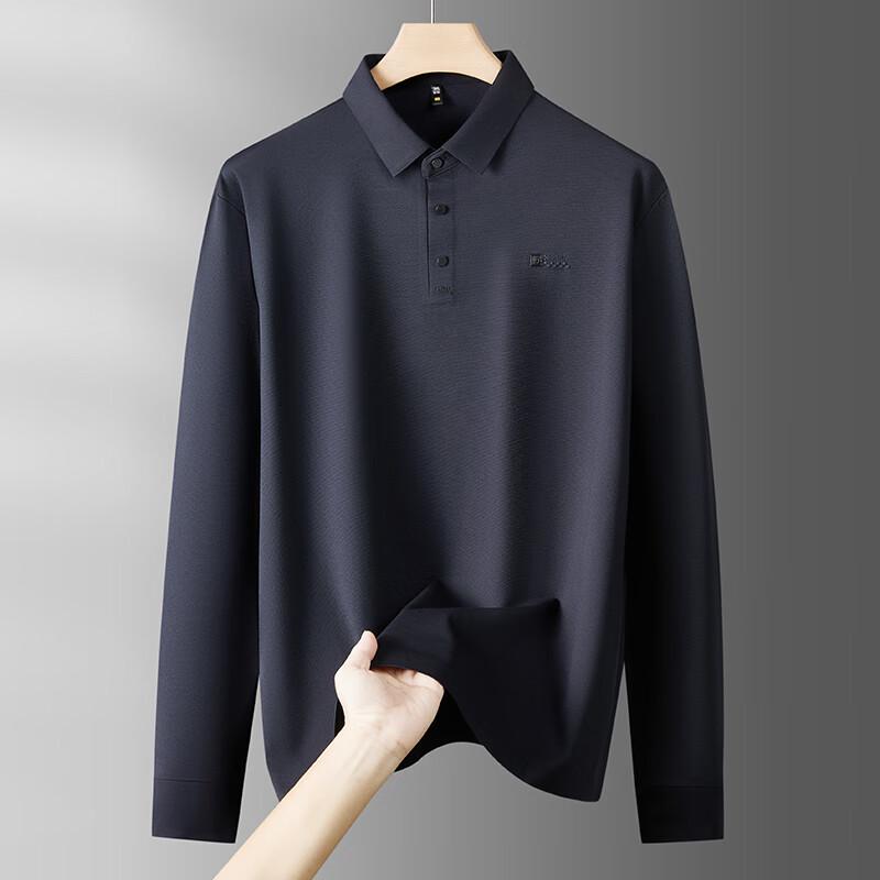 Dibenze Men s Plus Size Long Sleeve POLO Shirt 7XL