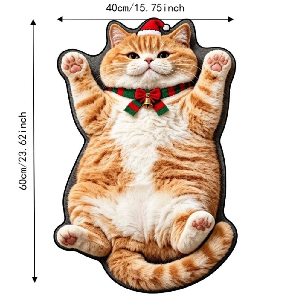 Non-Slip Home Decor Carpet Diatom Mud Cartoon Carpet Cute Cat-Shaped Area Rug  Living Rooms
