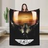Top Gun Sign Tom Cruise Fighter  Flannel Blanket  Warm Soft Throw Blanket for Couch Bed Travel Pattern Bedspread Sofa Bed Cover