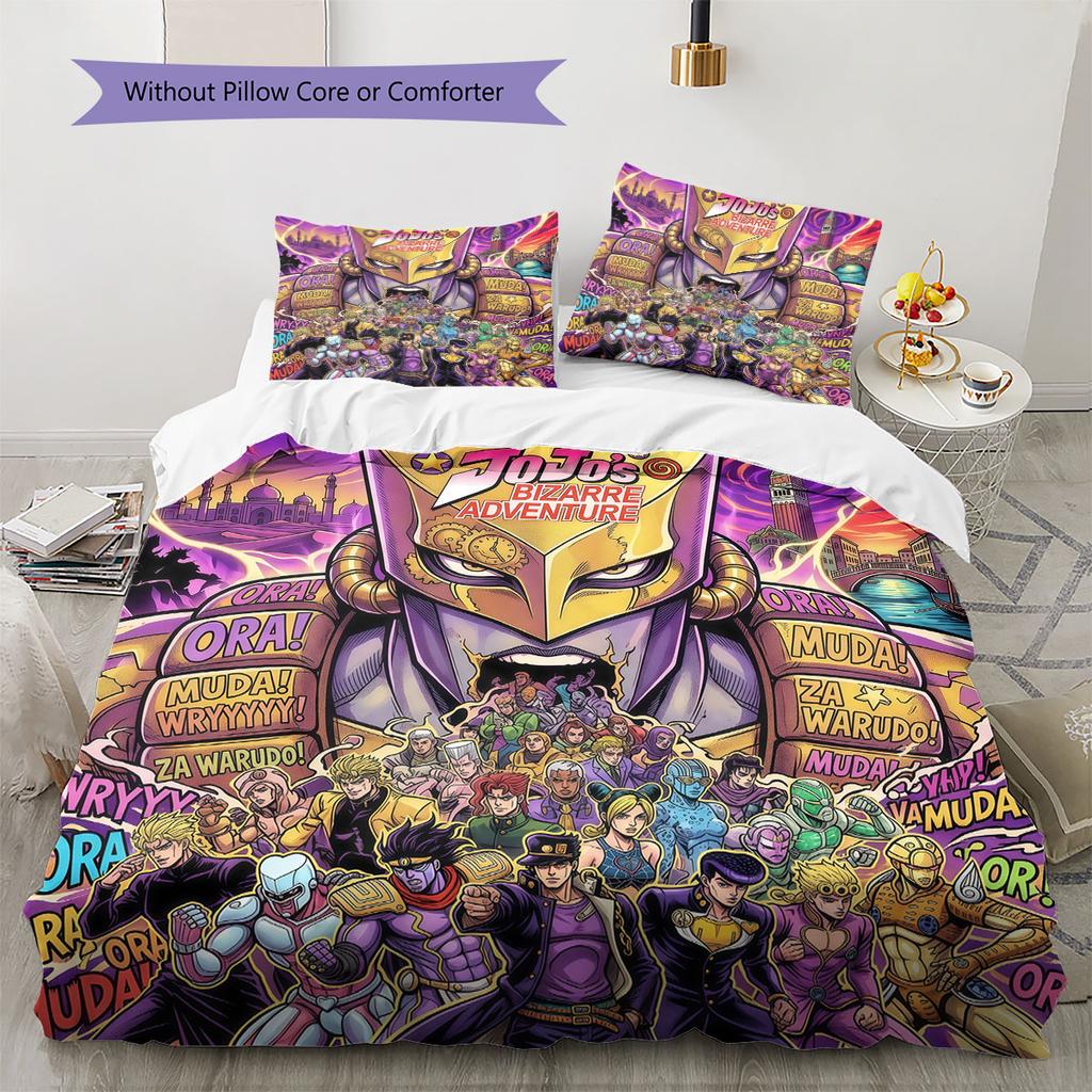 JoJos Bizarre Adventure Soft Duvet Cover Kid's Bedding Set,Extra Large Size Birthday Gifts Various Sizes Available -HE195