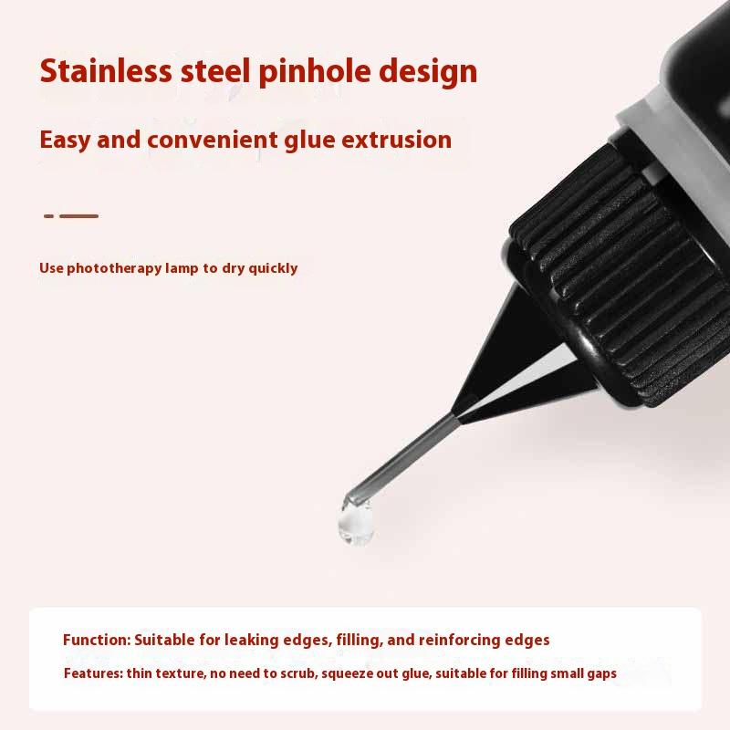 10ml No Wipe Top Coat & Gem Glue 2 In 1 Nail Sealant for Rhinestones/Charms Strong Adhesive Gap Filling DIY Nail Art Extension UV LED Cured