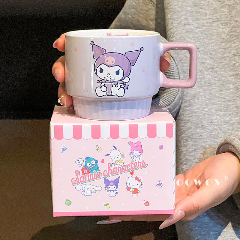 Керамическая кружка Sanrio Hello Kitty для девочек, стильная кружка для кофе и воды, подарок на день рождения. 280ml