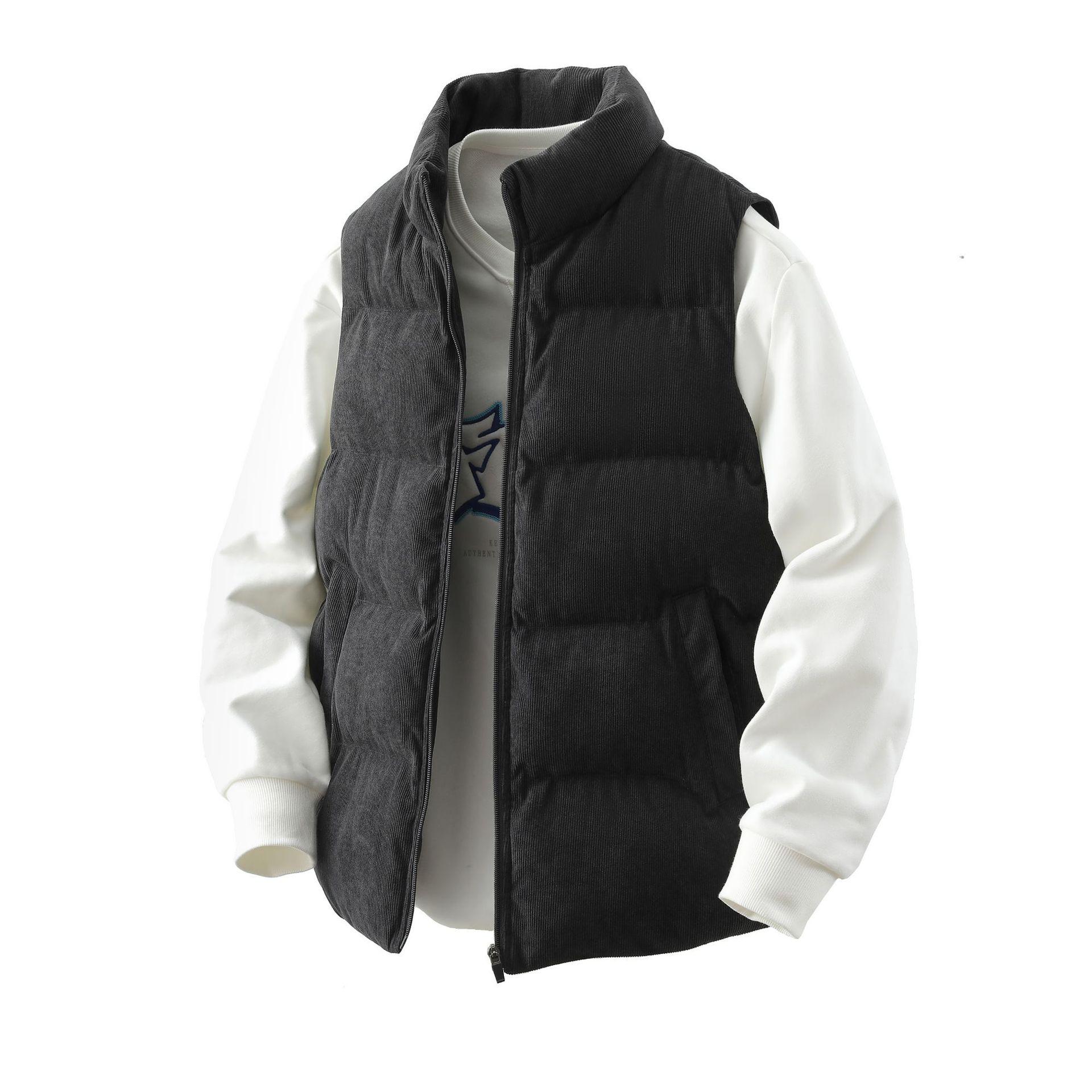 Японский вельветовый хлопковый жилет - Модный гонконгский стиль для пар M