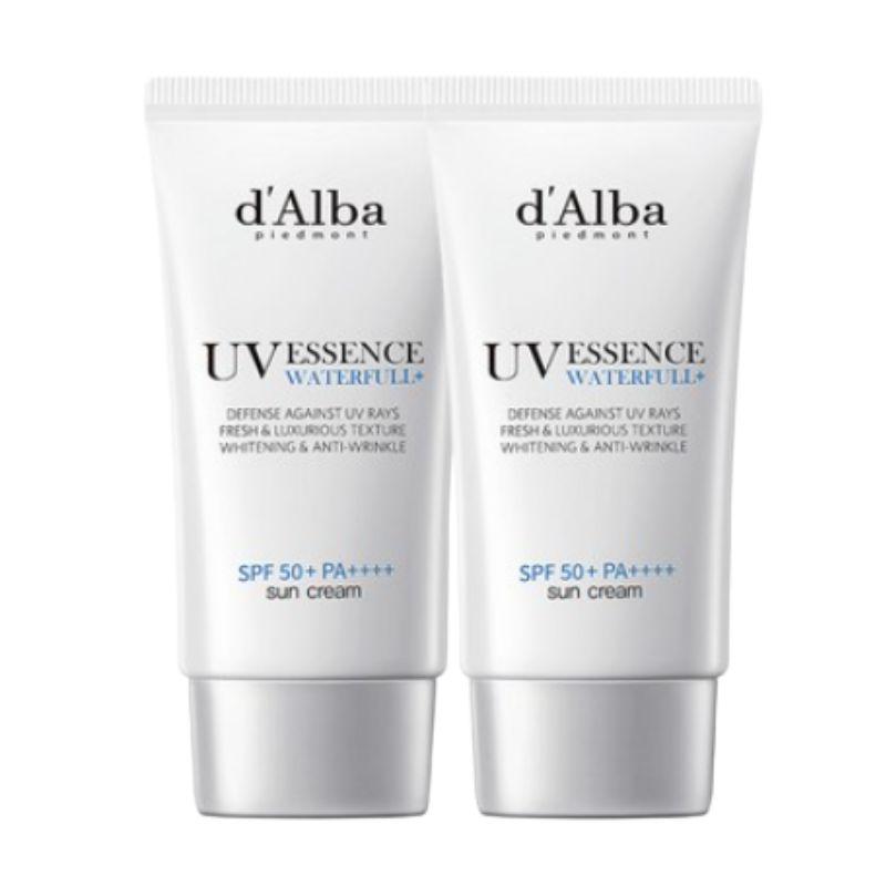 d Alba Waterfull Essence Sunscreen SPF50+ PA++++ 50ml × 2pcs