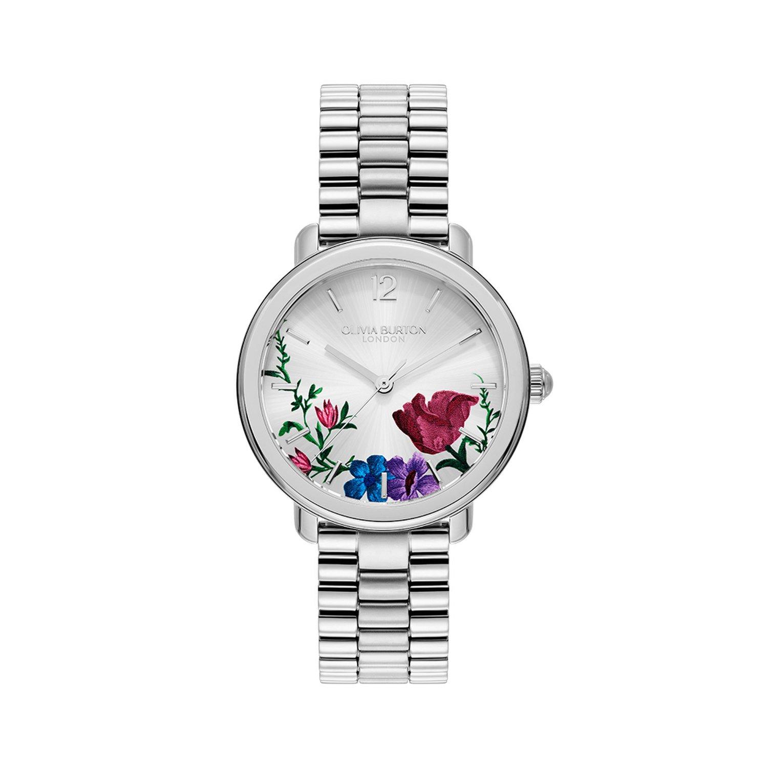 [Olivia Burton] СЕРЕБРЯНЫЙ ВИНТАЖНЫЙ ЦВЕТОЧНЫЙ (24000205) Женские часы