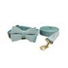 Lake Green Velvet Pet Collar Dog Leash