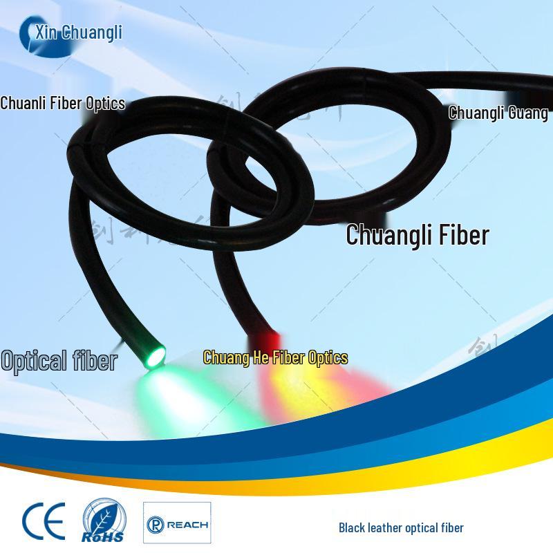 Inner 10mm Outer 13mm Black Plastic Fiber Optic Light Guide Indicator for Detection Equipment.