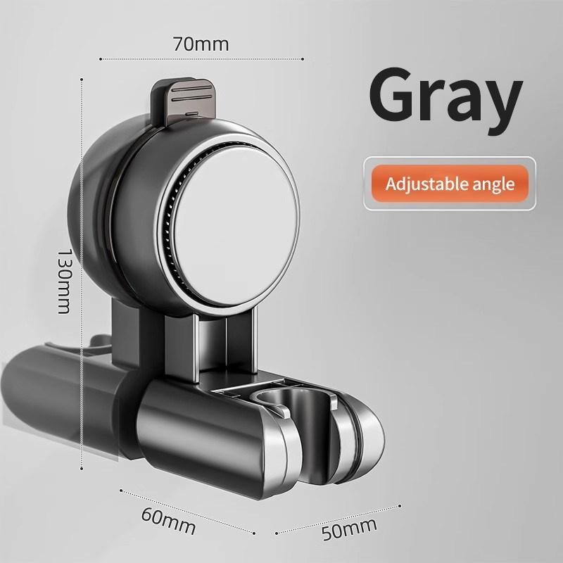 Punch Free Suction Cup Shower Bracket Removable Adjustable Bathroom Shower Rack Shower Head Holder Wall Mount Accessories