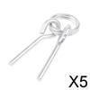 5xAwning Tent Poles Rings with 2 Pins for Outdoor Camping Hiking Travel