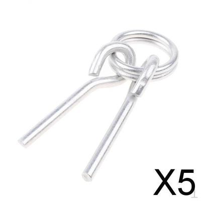 5xAwning Tent Poles Rings with 2 Pins for Outdoor Camping Hiking Travel