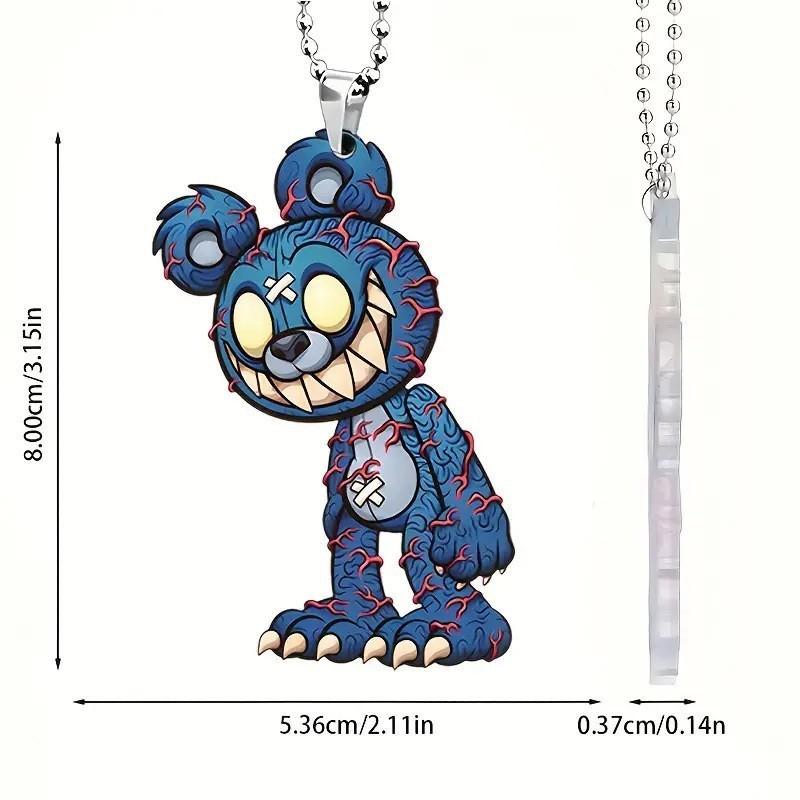 Acrylic Cartoon Adorable Car Pendant For Rearview Mirror Decoration And Use Keychain