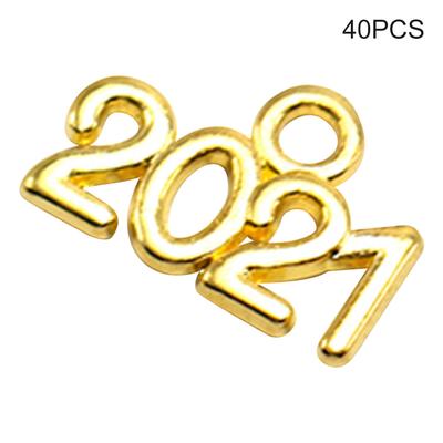 40pcs 2021 Year Pendant Crafting DIY Necklace Alloy Pendant Handicraft Accessories Kit